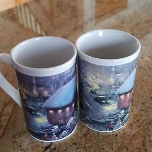 Thomas Kinkade Winter Evening Memories Coffe Mugs